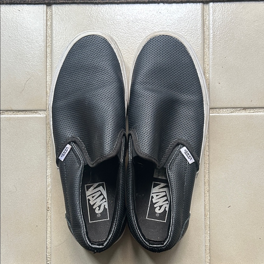 Vans Black Perforated Slip-Ons